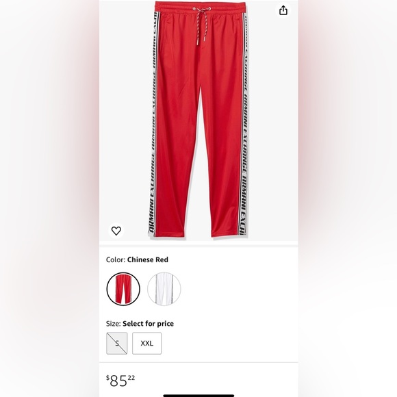 ARMANI EXCHANGE red sweatpants size x small - Picture 1 of 5